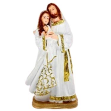 Imagem de Sagrada Família em Resina 20cm – Imagem de Fé, Amor e Unidade para o Seu Lar