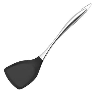 Imagem de Conjunto de utensílios de cozinha, espátula de cabo longo, de silicone, pá de fritura, aderência confortável para restaurante