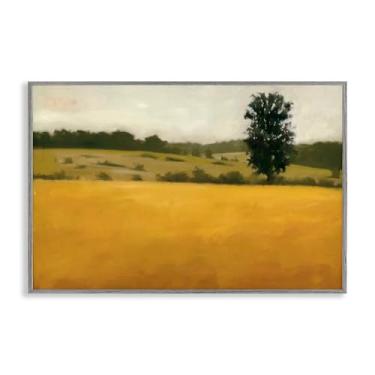 Imagem de Stupell Industries Design de arte giclée emoldurado cinza paisagem de memória de outono por Megan Lightell, 12 x 18