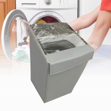 Imagem de CAPA PARA MÁQUINA DE LAVAR ELECTROLUX 18KG LEI18 TRANSPARENTE (CINZA)