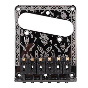 Imagem de SPYMINNPOO Ponte Fixa de Guitarra Elétrica de 52,5 Mm, Desempenho Confiável, Substituição Vintage de 6 Sela, Selas de Latão, para & Telecaster