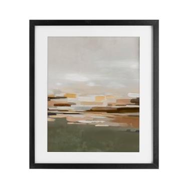 Imagem de Stupell Industries Incomum com abstração verde impressão emoldurada preta sob vidro design por Emma Peal, 21 x 17