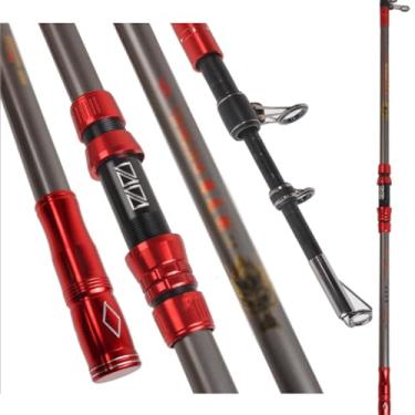 Imagem de Varas de pesca de carbono vara de pesca 2,7-4,5 m Telescópica para barco marítimo de longa distância para entusiastas de pesca, acessórios de pesca