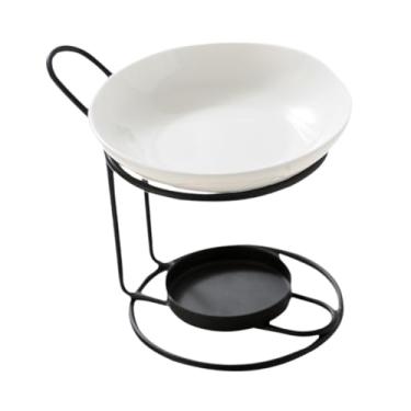 Imagem de Generic Queimador de óleo essencial de cerâmica, difusor de óleo de cerâmica, difusor decorativo perfumado, aquecedor de cera derretida para meditação SPA, Preto