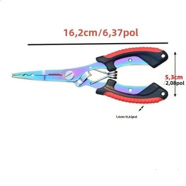 Imagem de Alicate De Pesca Multifuncional De Aço Inoxidável Com Cortador De Ganc