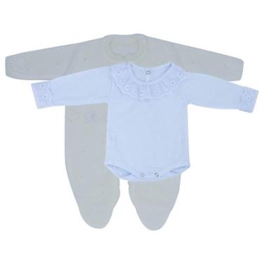 Imagem de Kit Macacão Links Branco e Body Com Gola e Punho de Renda - Kowak, Bra