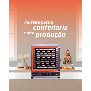 Imagem de Forno Elétrico de Convecção FETPD Maxx Laranja 10 Assadeiras Modelo Turbo Professional Digital Titã