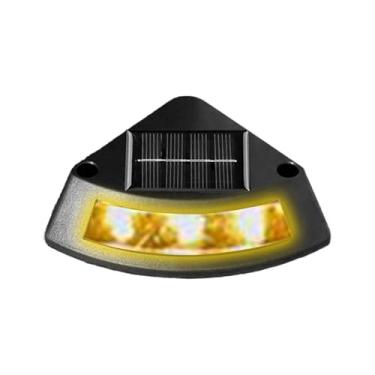 Imagem de Rrlihjgu Luzes Solares Para Degraus De Deck | Luzes De Passo Solares Para Exterior | Iluminação Decorativa LED 6500K Impermeável Para Casa Garagem Alpendre Deck Pátio Jardim Quintal Varanda Cerca