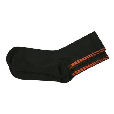 Imagem de Meia Esportiva com Cano Alto Canelado Preto - Zee Rucci, 39-43