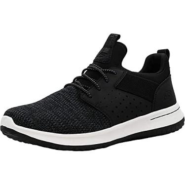 Imagem de Skechers Delson-Camben masculino de modelagem clássica, Preto/branco, 43