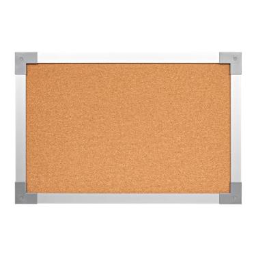 Imagem de Quadro de Aviso Cortiça Moldura Mdf Alumínio Soft Prime STALO, 120x90