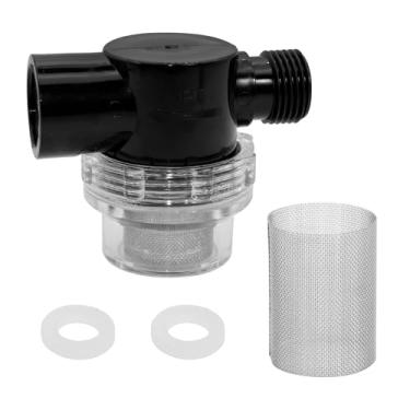 Imagem de MOFIT Filtro de filtro de bomba de água com tela de filtro de aço inoxidável de malha 50, filtro de tubo torcido de substituição RV de 1/2 polegada compatível com bombas WFCO ou Shur-flo