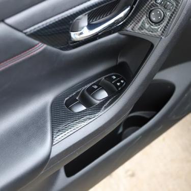 Imagem de MUXEE Capa de painel de interruptor de janela de apoio de braço, para Nissan Altima 2013 2014 2015 2016 2017 2018, capa de painel de controle de janela de porta acessórios interiores esportivos de