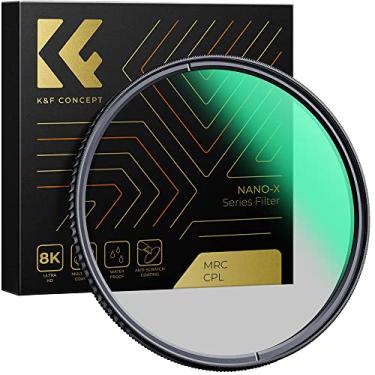 Imagem de Filtro polarizador circular K&F Concept, CPL de Alta definição, 77 mm, Revestimento de 28 camadas, Ultrafino, Série Nano-X
