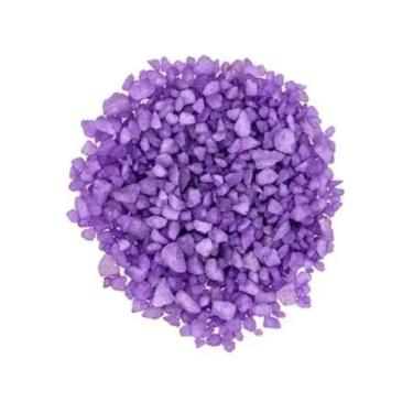 Imagem de Cascalho de Quartzo para Decoração de Aquário, Lilás, 950g