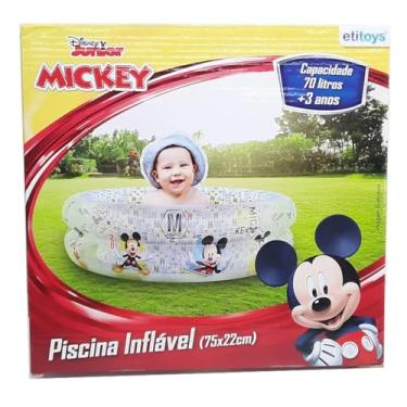 Imagem de Etitoys - Piscina Infantil Banheira Inflável MICKEY 70 Litros Etitoys