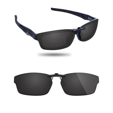 Imagem de Fiskr Óculos de sol polarizados clip-on para Oakley Crosslink OX8027 (tamanho 53-17) - Proteção UV - Ajuste universal para homens e mulheres, Preto clássico, 53*17mm