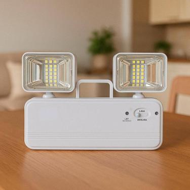 Imagem de Luminária De Emergência Led Luminosa Externa Interna Bivolt