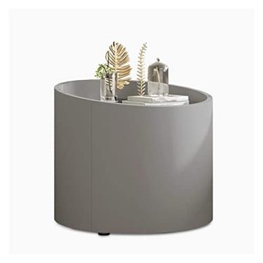 Imagem de Mesa de cabeceira cabeceira estilo quarto pequeno armário de armazenamento armário redondo armário de cabeceira mesa de cabeceira (cor: C, tamanho: 50 * 46 cm)