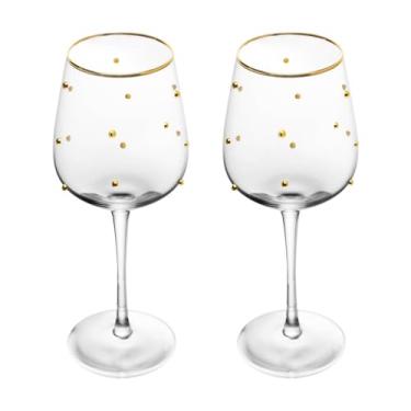 Imagem de WOLFF - Conjunto 2 Taças para Vinho Balls Fio de Ouro 350ml Vidro