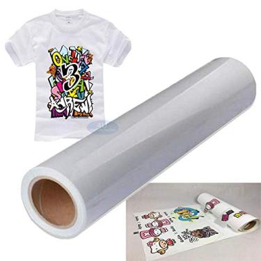 Imagem de Tiger-Hoo Película de vinil de poliuretano para impressão e corte de transferência de calor branco fosco 61 cm x 1,5 m / rolo para camiseta de todas as cores, é adequada para impressoras jato de tinta ecológica solvente, látex, UV