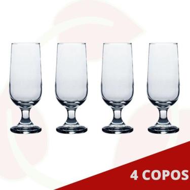 Imagem de 4 Taça de Chopp Vidro Cerveja Drink Coqueteis 300ML - NADIR FIGUEREIDO