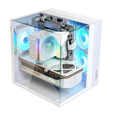 Imagem de Zalman ZQBE ATX Capa para PC Torre Média – 3 ventoinhas PWM ARGB de 120 mm, controlador PWM Hub/ARGB multi-portas incluído, painéis panorâmicos de vidro temperado, pronto para tipo-C 3.2, compatível