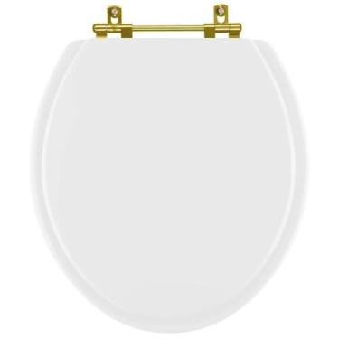 Imagem de Tampa de Vaso Laqueado Flamingo Branco para bacia Incepa com Ferragem 