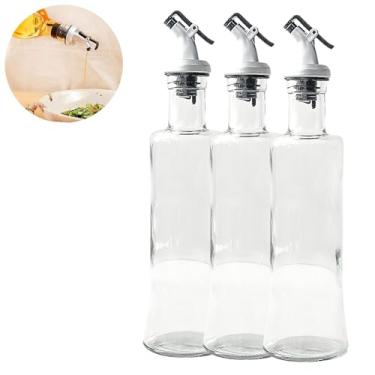 Imagem de Kit 1, 2 ou 3 Galheteiro Garrafa Porta Azeite Vinagre de Vidro Com Dosador 300ML e 500ML(KIT 3 PÇS - 500ML) (3)
