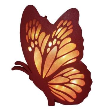 Imagem de Luminária Infantil Borboleta LED  Quarto de Menina - Espaço 3d, Vermel