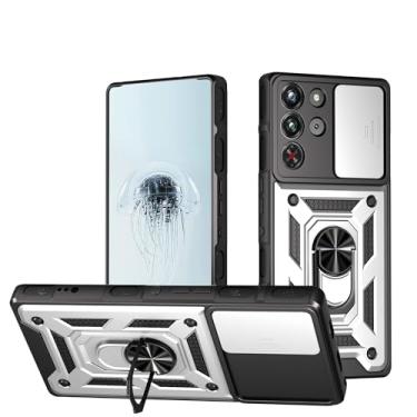 Imagem de Kukoufey Capa compatível com ZTE Nubia Red Magic 10 Pro, com capa de lente de câmera deslizante compatível com ZTE Nubia Red Magic 10S Pro+ NX789J capa prata