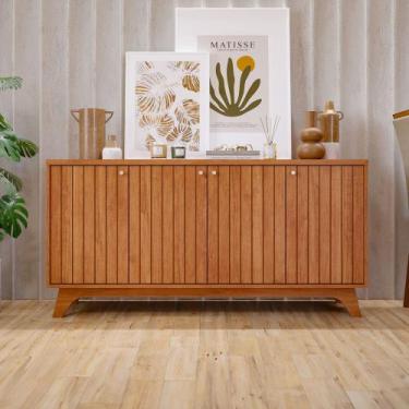 Imagem de Balcão Buffet Isa 4 Portas Cinamomo - Cimol, Marrom