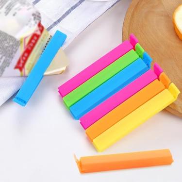 Imagem de 8 peças de clipes de vedação de alimentos reutilizáveis clipes de vedação para sacos herméticos clipes de armazenamento de alimentos clipes de chip para cozinha 11 cm