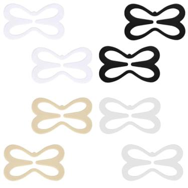 Imagem de Conjunto de clipes de alça de sutiã oval em forma de libélula, costas nadadoras, para vestidos de noiva, esportes de fitness, evita que as alças deslizem (cor da pele, branco, preto, transparente)