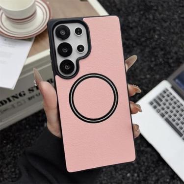 Imagem de Capa para Samsung Galaxy S25 S24 Ultra Plus e Samsung S23 S24 Fe S22 S25 Ultra (para S25Ultra/Rosa)