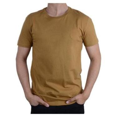 Imagem de Camiseta Masculina Reserva MC Super Slim Marrom Ocre - 0098-Masculino