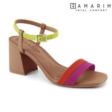 Imagem de Sandalia Salto Baixo Casual Conforto Feminina Ramarim 23202-Feminino