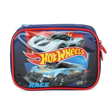 Imagem de Estojo Box Hot Wheels Juvenil Escolar Vermelho Luxcel Up4you
