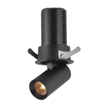 Imagem de Spot LED Articulado Retrátil Sena 6W Pix 3000K Direcionável 360° Alumínio Branco Quente IRC90 – Embutir Premium