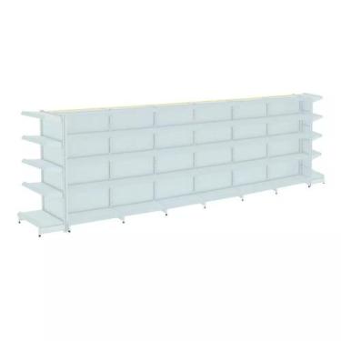 Imagem de Gondola Centro 170 Fit Ate 6 Metros 2 Ponta Branco 70b Sp Etiqueta - A