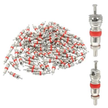 Imagem de Waziaqoc 100 peças de núcleos de válvula de pneu, substituição tipo Schrader, 0,305 polegadas, TR414 universal para motocicleta automotiva RV ATV, núcleos de haste de válvula padrão americano