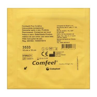 Imagem de Curativo Hidrocolóide Comfeel Plus Transparente 10cm x 10cm com 1 Unidade