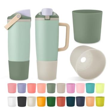 Imagem de Kaitiaki 2 peças de bota superior de silicone para Owala 1,134 g 850 g FreeSip Sway Tumblers, acessórios de manga inferior de garrafa antiderrapante para a maioria dos suportes de copo de carro, livre