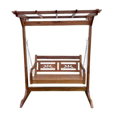 Imagem de Banco Balanço Com Pergolado Madeira Peroba Rosa Sudeste Rústico