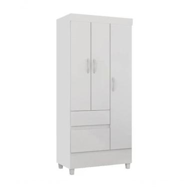 Imagem de Guarda Roupa Solteiro 03 Portas Wind Branco Rosa