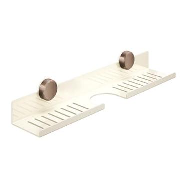 Imagem de Prateleira de pia de banheiro sobre torneira | Prateleira de parede de banheiro | Organizador removível de aço carbono com ventosa para exibição de perfume, lavanderia, cozinha, vaso sanitário