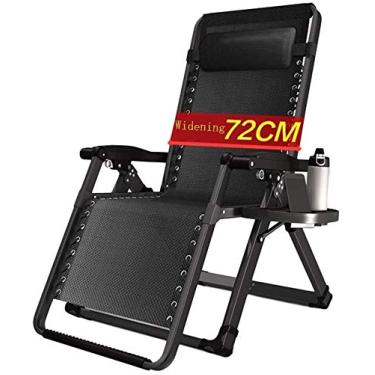Imagem de Espreguiçadeiras de jardim, espreguiçadeiras, gravidade zero, cadeira reclinável, jardim, praia, gramado, acampamento, portátil, suporta 200 kg (cor, com almofada), sem almofada