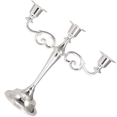 Imagem de Castiçal, castiçal de casamento antiferrugem, varanda de sala de estar galvanizada para castiçais de escritório em casa