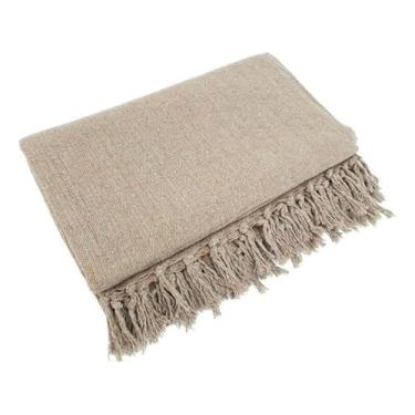 Imagem de Manta Para Sofa King Super Gigante 300x180cm Algodao Tipo Capa Decorativa Protetora (Areia)