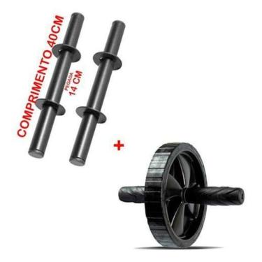 Imagem de Barra 40Cm Par + Roda/Rolinho Abdominal - Infinity